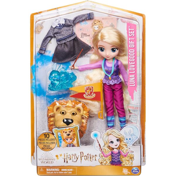 Bambola Luna Lovegood 20,3 cm con 2 abiti e 5 accessori, gioco Harry Potter per bambini 5+