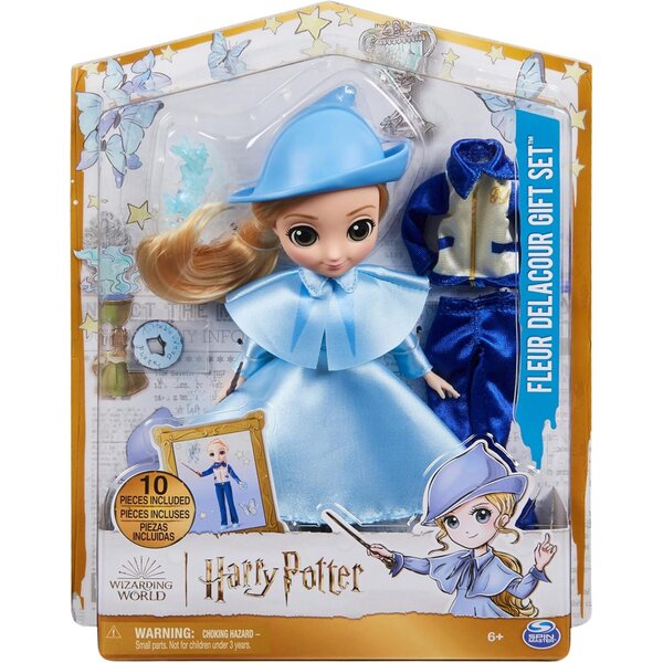 Fleur Delacour Harry Potter 20,3 cm großes Puppenset mit 2 Kleidern und 8 magischen Accessoires