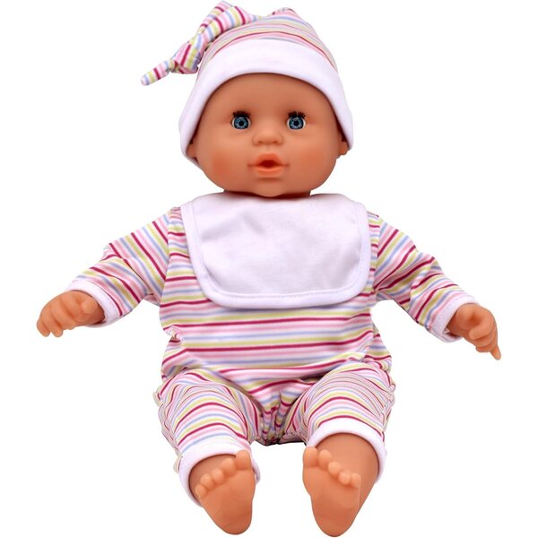 DollsWorld Deluxe Puppe 38 cm mit 16 echten Geräuschen und Schlafaugen