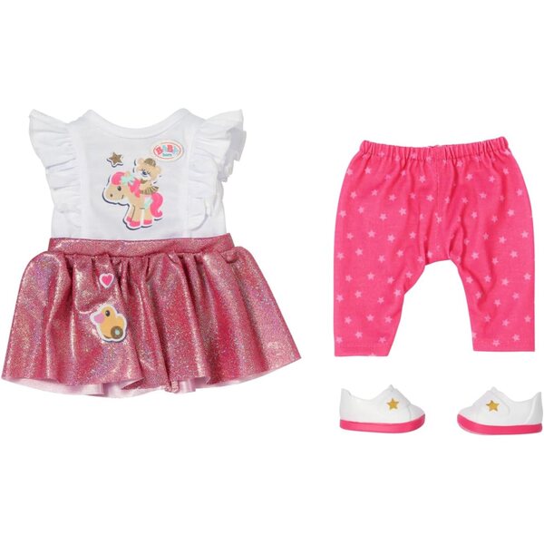 BABY born Little Outfit 836330: 2-in-1-Outfit für 36-cm-Puppen, einfach zu tragen