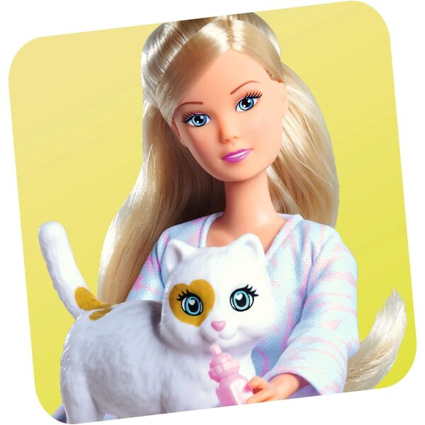 Steffi Love Baby Cats bambola con gatto incinta e gattini, 29 cm, dai 3 anni