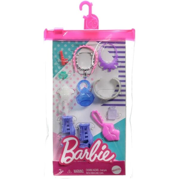 Barbie Lifestyle Accessory Set 11 pieces | Shoes, Bags, Jewelry for Dolls