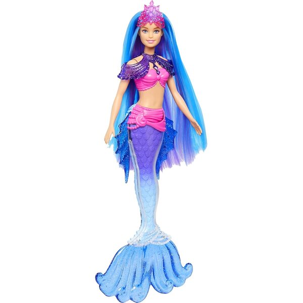 Barbie Dreamtopia Sirena Malibu con Accessori, Bambola Filmata HHG52