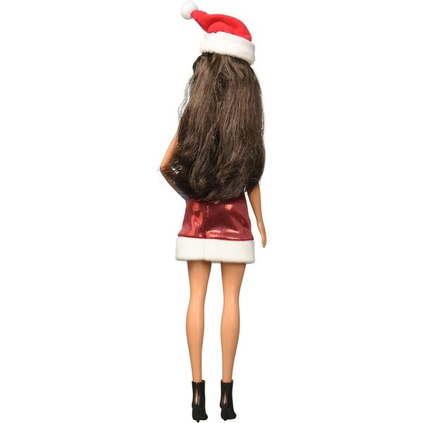 Barbie Weihnachtsmann-Puppe mit braunen Haaren – Festliche Edition 2023