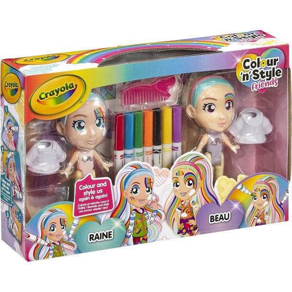 CRAYOLA Rainbow Twins – Individualisierbare Puppen für kreative Kinder ab 3 Jahren