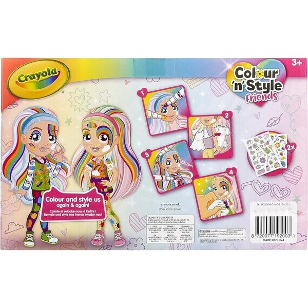 CRAYOLA Rainbow Twins – Individualisierbare Puppen für kreative Kinder ab 3 Jahren