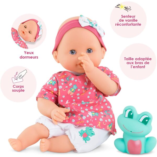 Corolle Bath Oceane Puppe 30 cm mit Vanilleduft, zum Baden von Kindern ab 18 Monaten