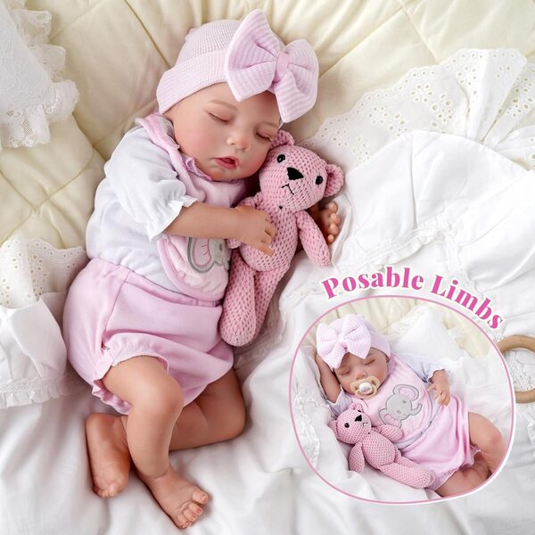 BABESIDE Reborn-Puppe, 50 cm, realistisches Neugeborenes, mit komplettem Zubehör