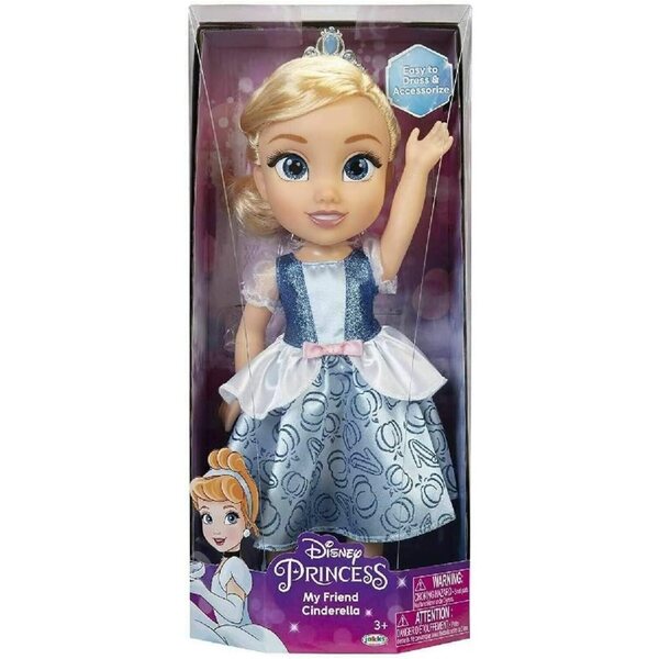 Disney Princess Cinderella 38 cm große Puppe mit funkelnden Augen, Kleid, Schuhen und Tiara