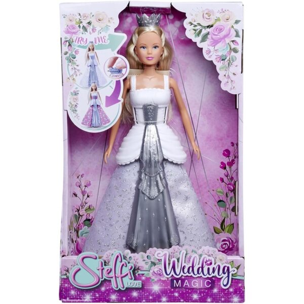 Bambola Steffi Love Wedding Magic - Abito 2 in 1 da Sposa e Principessa 29 cm
