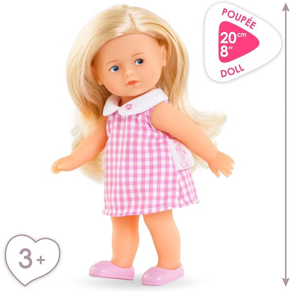 Corolle Mini Corollines Rosy 20 cm - Bambola morbida con profumo di vaniglia per bambini