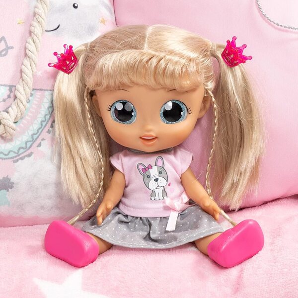 City Girl 31 cm Puppe mit Lachen, Kuss, langen Haaren und Bayer Design Accessoires