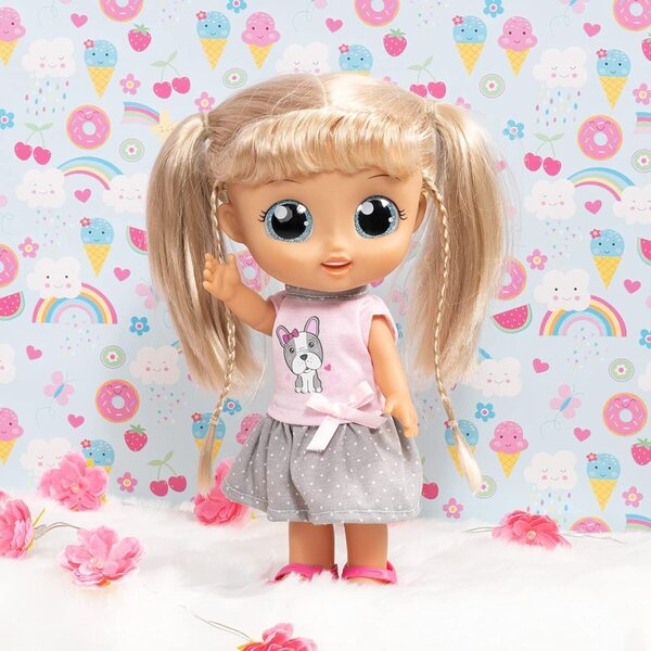 City Girl 31 cm Puppe mit Lachen, Kuss, langen Haaren und Bayer Design Accessoires
