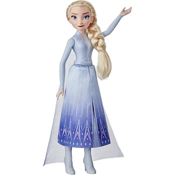 Elsa Frozen 2 Puppe mit langen Haaren und blauem Kleid – Disney-Spielzeug für Kinder