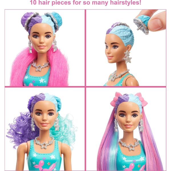 Barbie Color Reveal Glitter con 25 Sorprese e Accessori per Acconciature Festa 3+