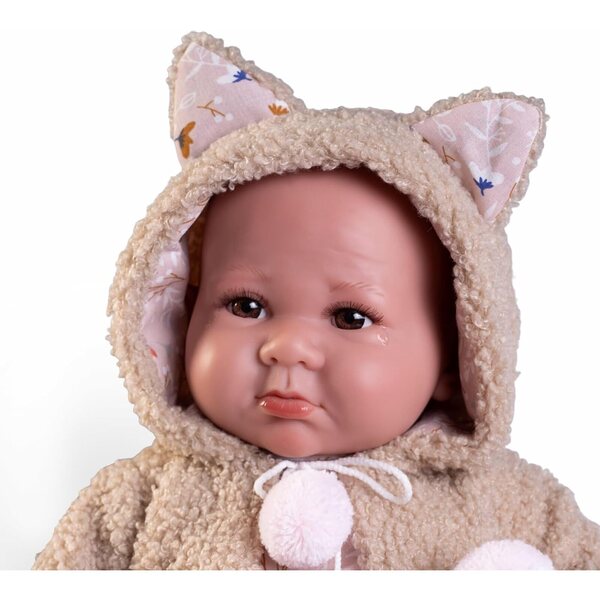 Antonio Juan Neonato Luca con Giacca Borreguillo - Bambola Morbida 42cm per Bambini 2+