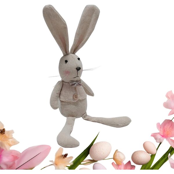Bambola Coniglietto Pasquale in Lino Naturale | Decorazione Primavera Morbida e Artigianale