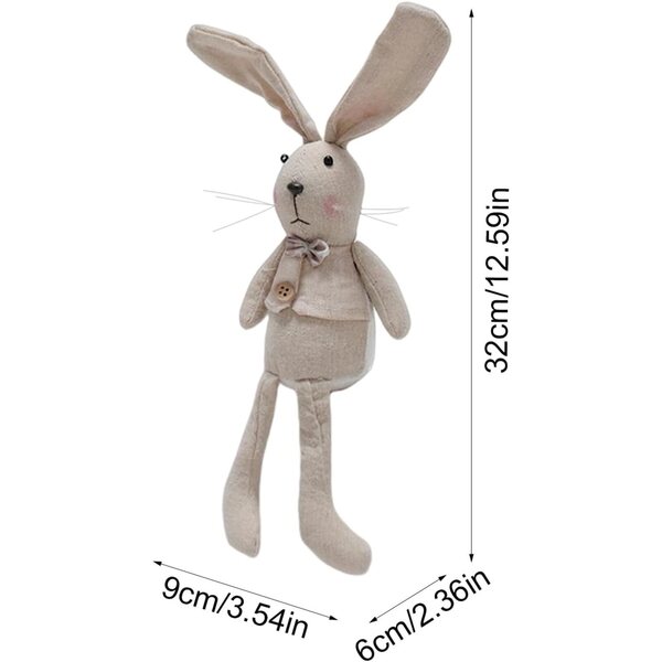 Bambola Coniglietto Pasquale in Lino Naturale | Decorazione Primavera Morbida e Artigianale