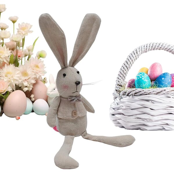 Bambola Coniglietto Pasquale in Lino Naturale | Decorazione Primavera Morbida e Artigianale
