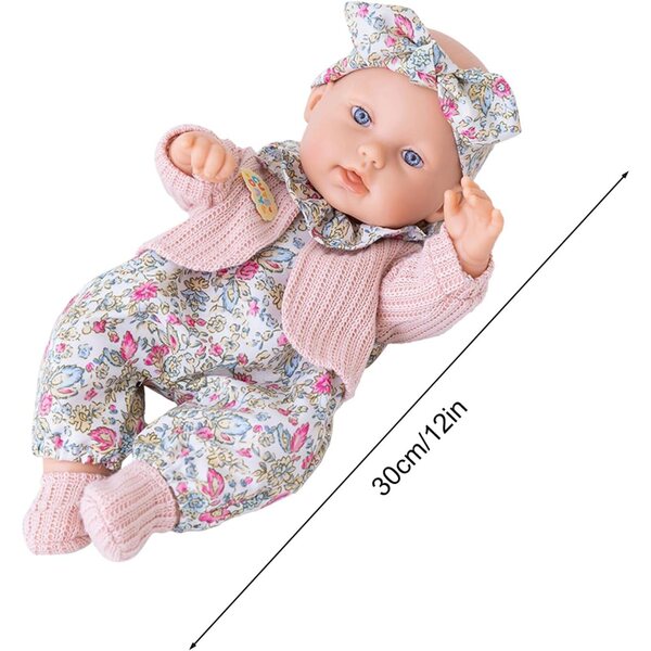 Reborn-Puppe für Neugeborene, 30 cm, weicher Körper, waschbar, Rollenspiel für Mädchen