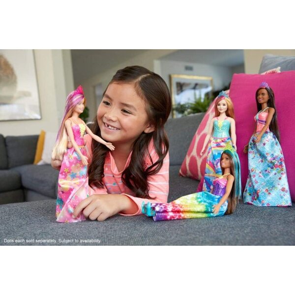 Barbie Dreamtopia Prinzessin mit paillettenbesetztem Oberteil und Tiara – Märchenpuppe