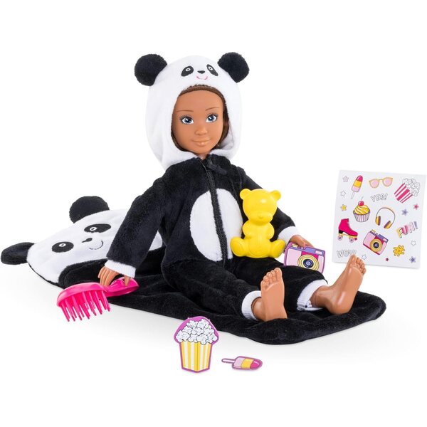 Corolle Girls Melody Pyjama Partypuppe 28 cm mit 7 Zubehörteilen für Mädchen ab 4 Jahren