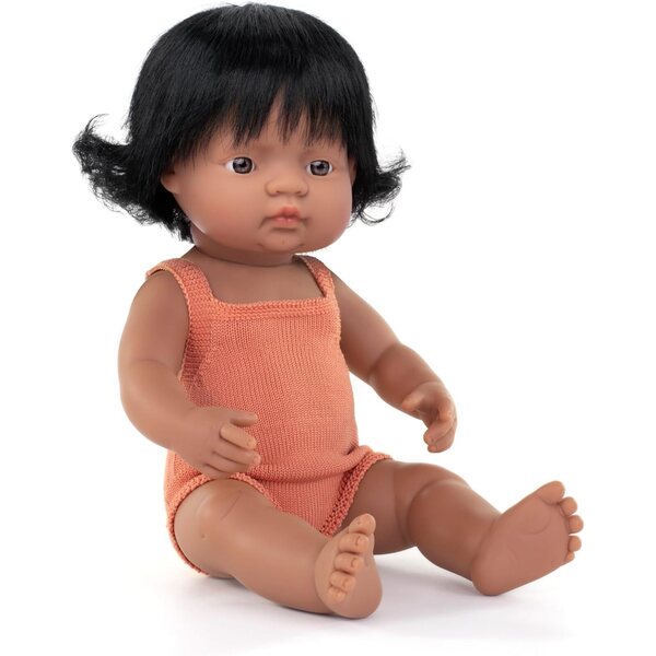 Miniland 38 cm große hispanische Puppe, handgefertigt, um etwas über Vielfalt und Inklusion zu lernen