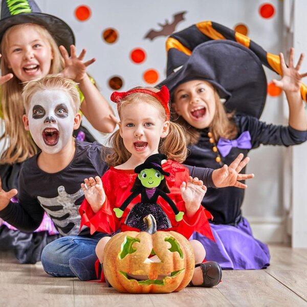 Halloween-Puppe 40 cm aus PP-Baumwolle – Dekorativer weicher Plüsch für Kinder