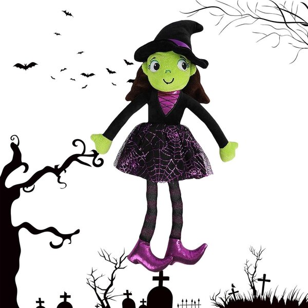 Halloween-Puppe 40 cm aus PP-Baumwolle – Dekorativer weicher Plüsch für Kinder