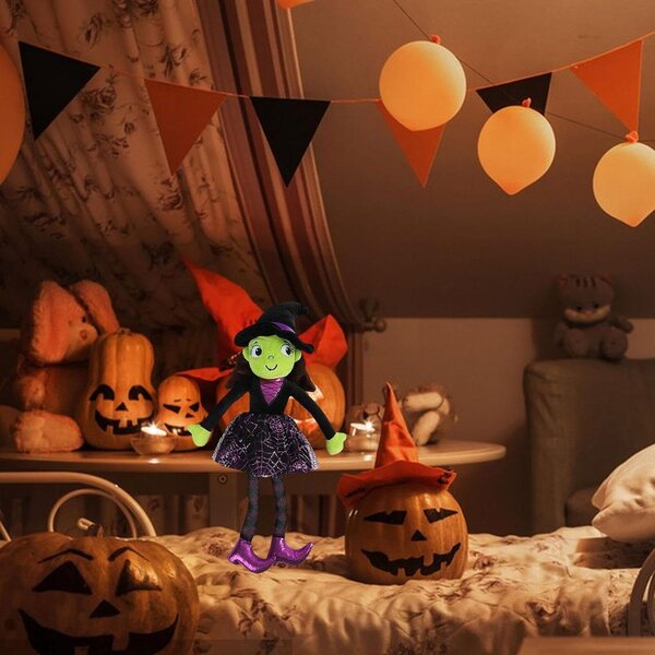 Halloween-Puppe 40 cm aus PP-Baumwolle – Dekorativer weicher Plüsch für Kinder