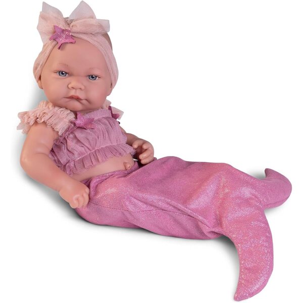 Antonio Juan Nica Kleine Meerjungfrau-Neugeborenenpuppe 42 cm mit Meerjungfrau-Zubehör – Kollektion 2024