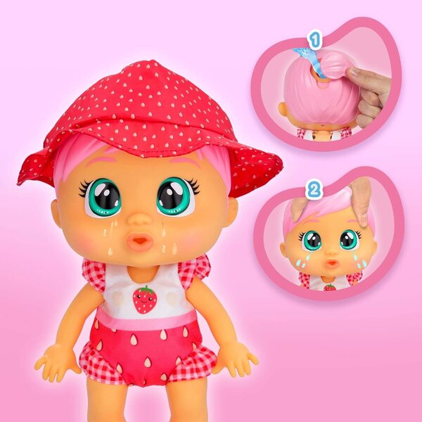 Cry Babies Fun N' Sun Ella – wasserdichte interaktive Puppe mit echten Tränen und Sommer-Accessoires