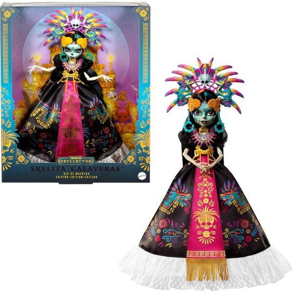 Monster High Skelita Calaveras Día de Muertos 2025 Aztekenpuppe mit farbenfrohen Accessoires