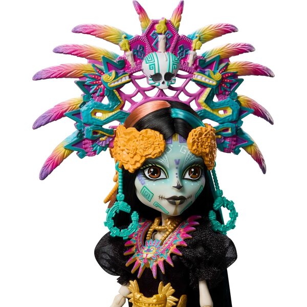 Monster High Skelita Calaveras Día de Muertos 2025 Aztekenpuppe mit farbenfrohen Accessoires