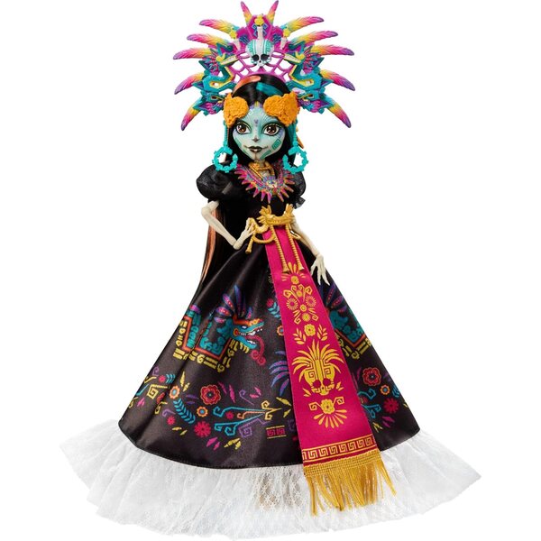 Monster High Skelita Calaveras Día de Muertos 2025 Aztekenpuppe mit farbenfrohen Accessoires