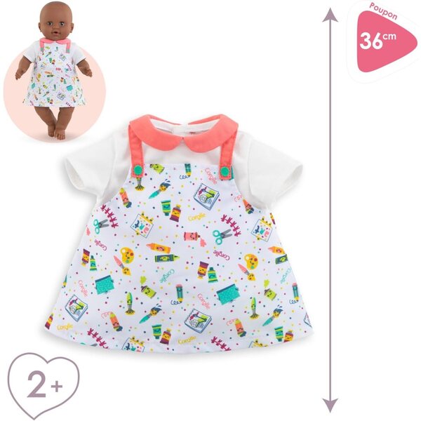 Corolle Vestito Mon Grand Poupon per Bambole 36 cm - Completo Artistico per Gioco Creativo