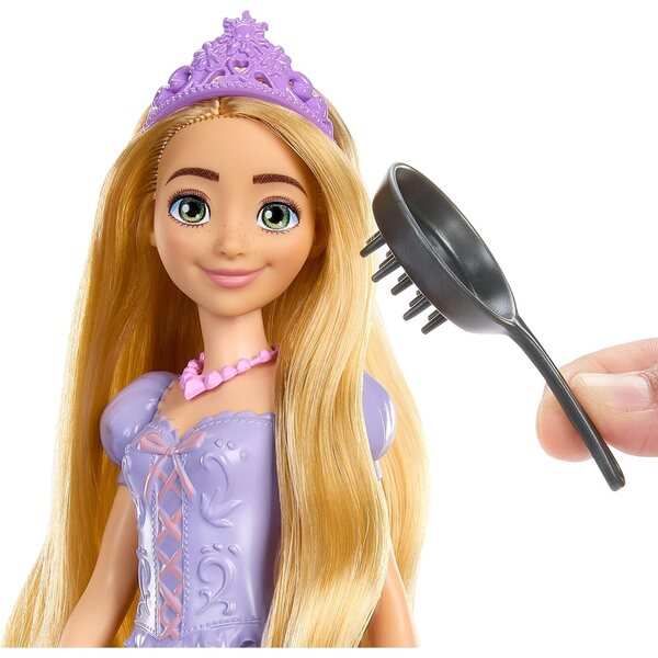 Mattel Disney Princess Rapunzel mit Spiegel, Puppe, Pascal und Zubehör – Kreativspiel 3+