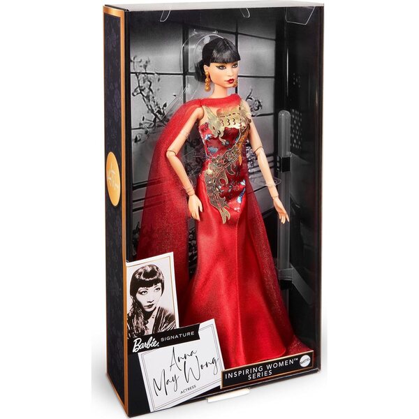Barbie Anna May Wong da Collezione con Abito Rosso e Drago Dorato - Serie Inspiring Women