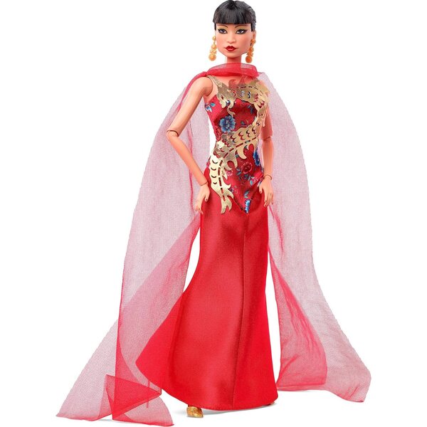 Barbie Anna May Wong da Collezione con Abito Rosso e Drago Dorato - Serie Inspiring Women