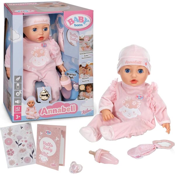 BABY born Annabell 43 cm – Interaktive und kreative Puppe für Kinder