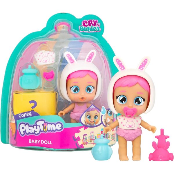 PLAYTIME CRY BABIES Tagespflege-Überraschungspuppe mit mehr als 5 Zubehörteilen und magischen Tränen