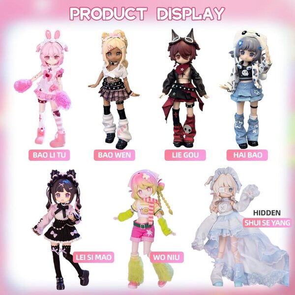 XiDonDon Blind Box 1/12 BJD Anime Figur – Komplettes Sammlerset 6+1 Hidden Edition