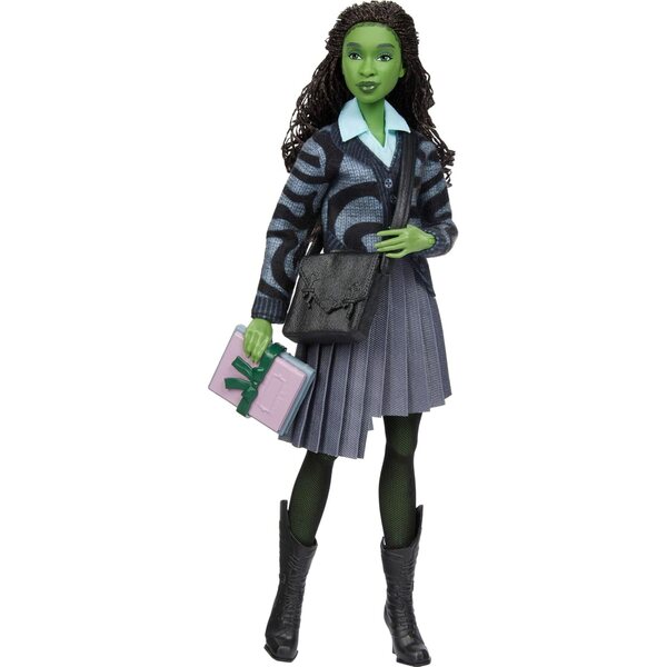 Elphaba-Modepuppe von Wicked mit Schuluniform und Original-Accessoires
