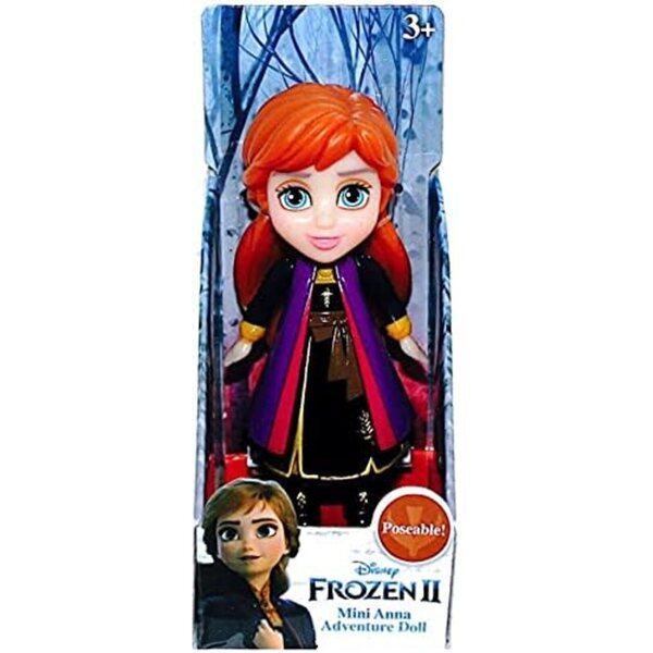 Disney Frozen II Anna 7,6 cm große bewegliche Minipuppe für Kinder und Sammler