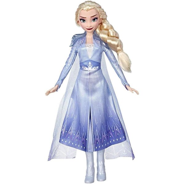 Bambola Elsa Frozen 2 Disney con vestito azzurro e 5 punti di articolazione