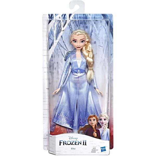 Bambola Elsa Frozen 2 Disney con vestito azzurro e 5 punti di articolazione