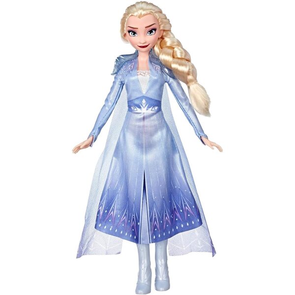 Bambola Elsa Frozen 2 Disney con vestito azzurro e 5 punti di articolazione