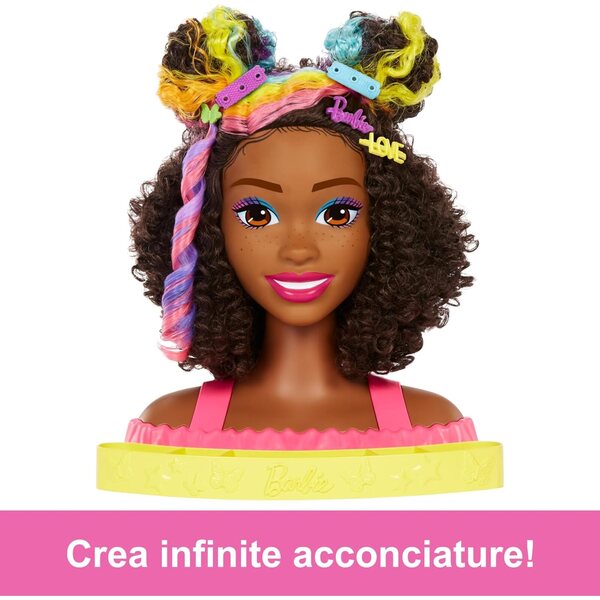 Barbie-Frisur, Regenbogenhaar mit Color Reveal-Zubehör und kämmbar, ab 3 Jahren