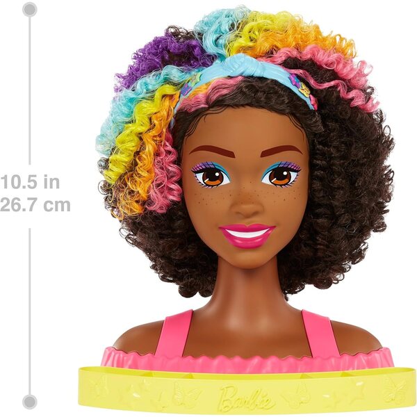 Barbie-Frisur, Regenbogenhaar mit Color Reveal-Zubehör und kämmbar, ab 3 Jahren