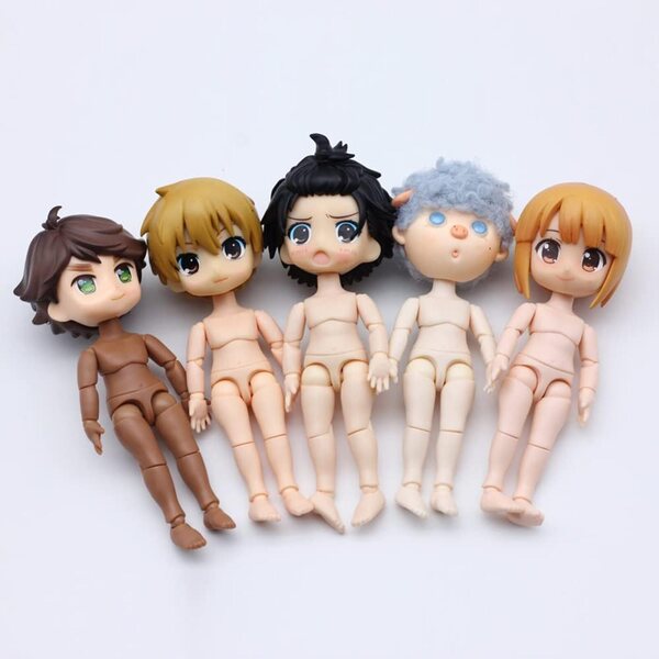 niannyyhouse DOD Action Figure 10 cm per testa bambole BJD 1/12, rosa pesca